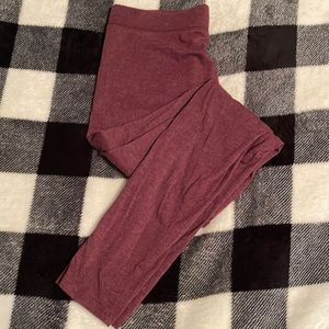 Worn Maroon PINK Leggings